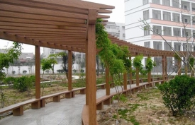 仿木花架制作材料準備與表面處理方法